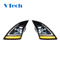 Volvo VNL Full LED Blackout Headlights With DRL and Sequential Turn Signal