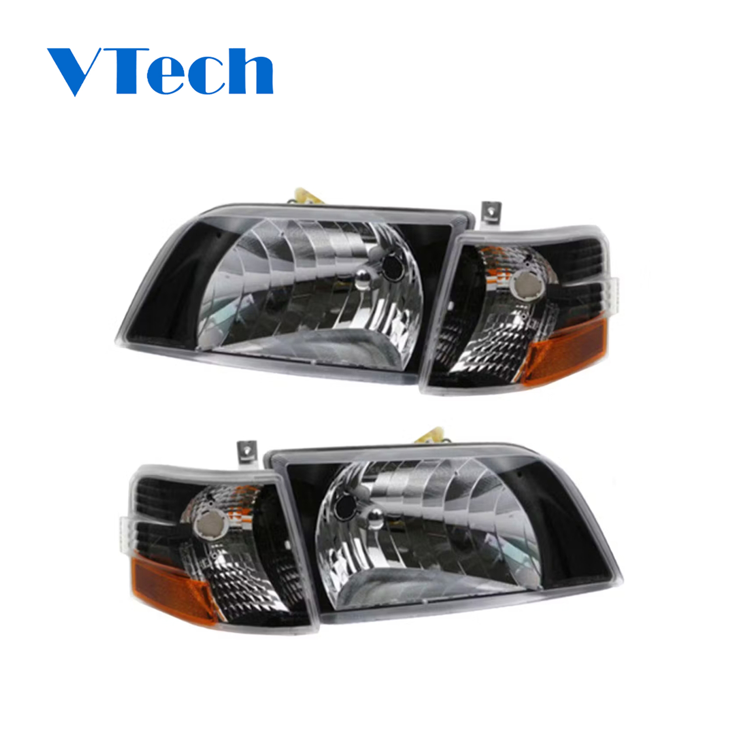 Volvo VNL Series Blackout Performance Headlight/Turn Signal Assembly (Pair) 1996-2003