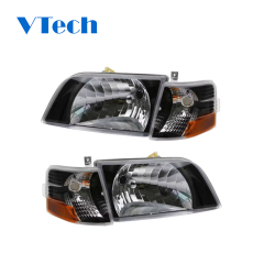 Volvo VNL Series Blackout Performance Headlight/Turn Signal Assembly (Pair) 1996-2003