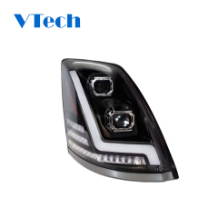Volvo VN VNL Blackout Full LED Projector Headlight With DRL Bolt & Sequential Turn Signal 2003-2017