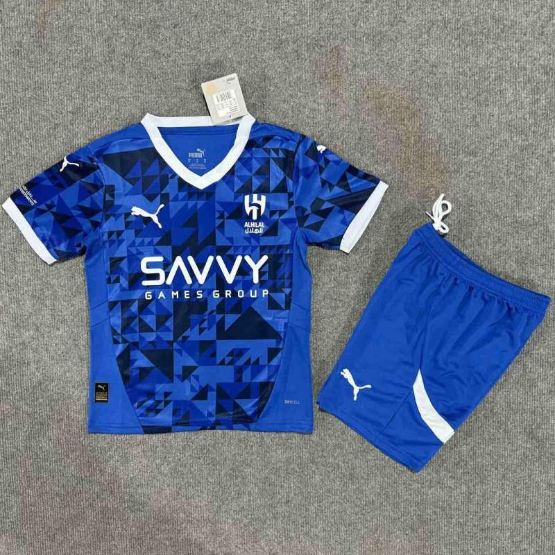 Kids Al Hilal SFC Home Jersey(Shirt+Shorts) 2024/25