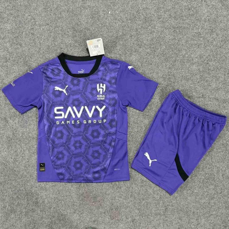 Kids Al Hilal SFC Third Jersey(Shirt+Shorts) 2024/25