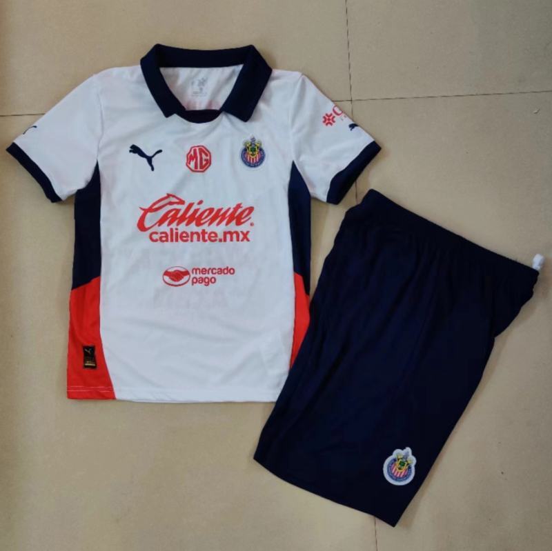 Kids Chivas Away Kit(Jersey+Shorts) 2024/25