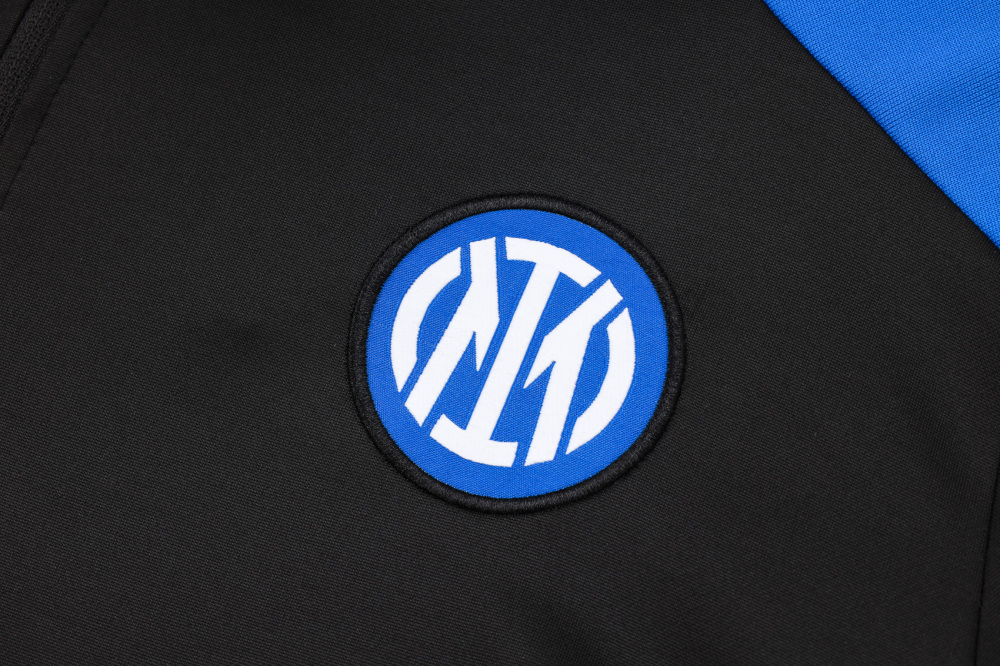 2024/2025 Inter Milan Half-Pull Training Wear Black Football Shirt