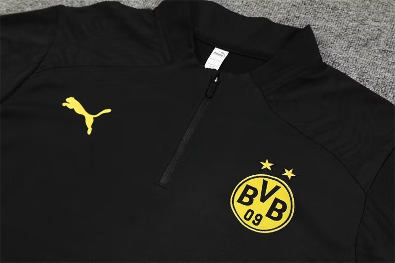 2024/2025 Dortmund Half-Pull Training Wear Black Football Shirt