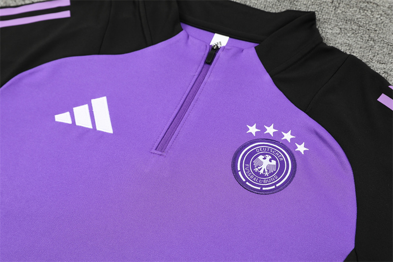 2024/2025 Germany Half-Pull Training Wear Purple Football Shirt Kids Size