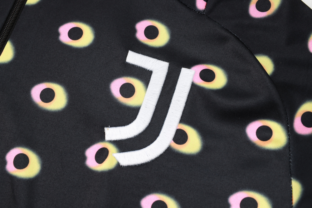 2024/2025 Juventus Half-Pull Training Wear Black Football Shirt
