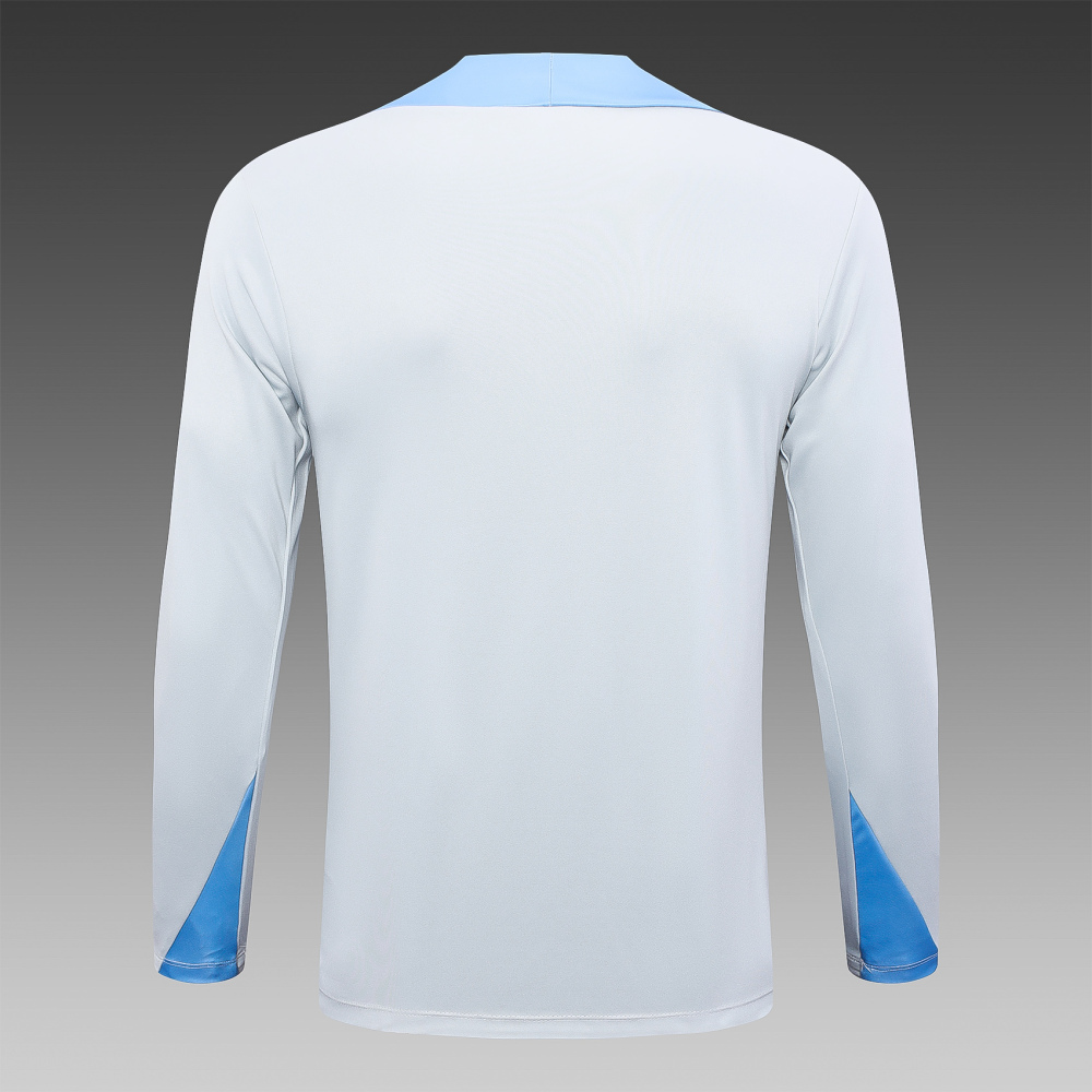 2024/2025 Tottenham Hotspur Half-Pull Training Wear Light Gray Football Shirt