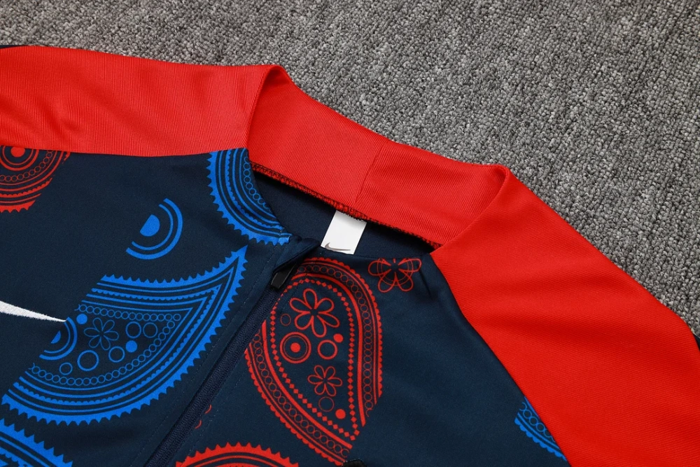 2024/2025 Barcelona Half-Pull Training Wear Royal Blue Football Shirt Kids Size
