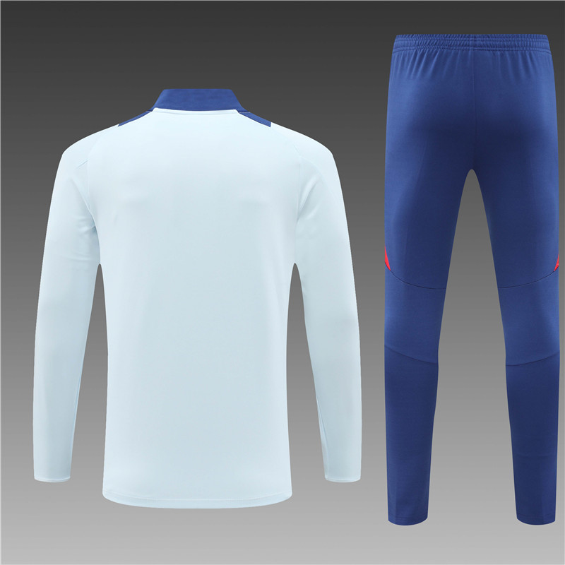 2024/2025 Spain Half-Pull Training Wear Light Blue Football Shirt