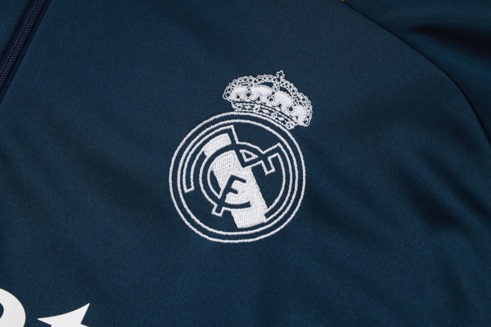 2024/2025 Real Madrid Half-Pull Training Wear Football Shirt Kids Size