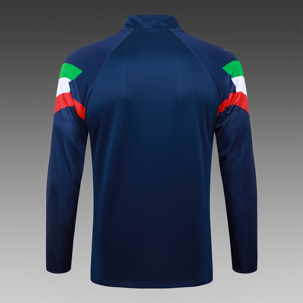 2024/2025 Italy Half-Pull Training Wear Sapphire Football Shirt Kids Size