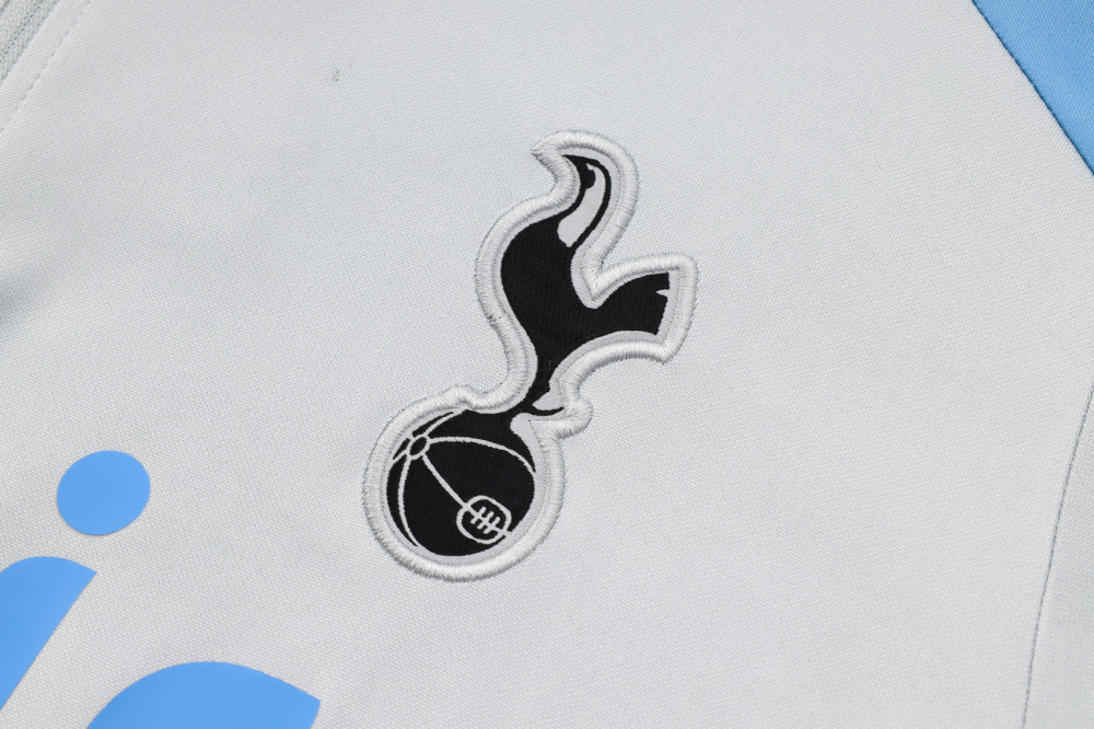 2024/2025 Tottenham Hotspur Half-Pull Training Wear Light Gray Football Shirt