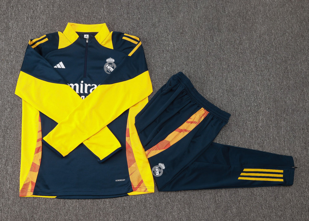 2024/2025 Real Madrid Half-Pull Training Wear Football Shirt Kids Size