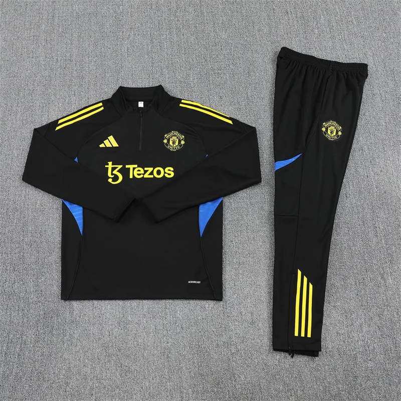 2025/2026 Manchester United Half-Pull Training Wear Football Shirt Kids Size