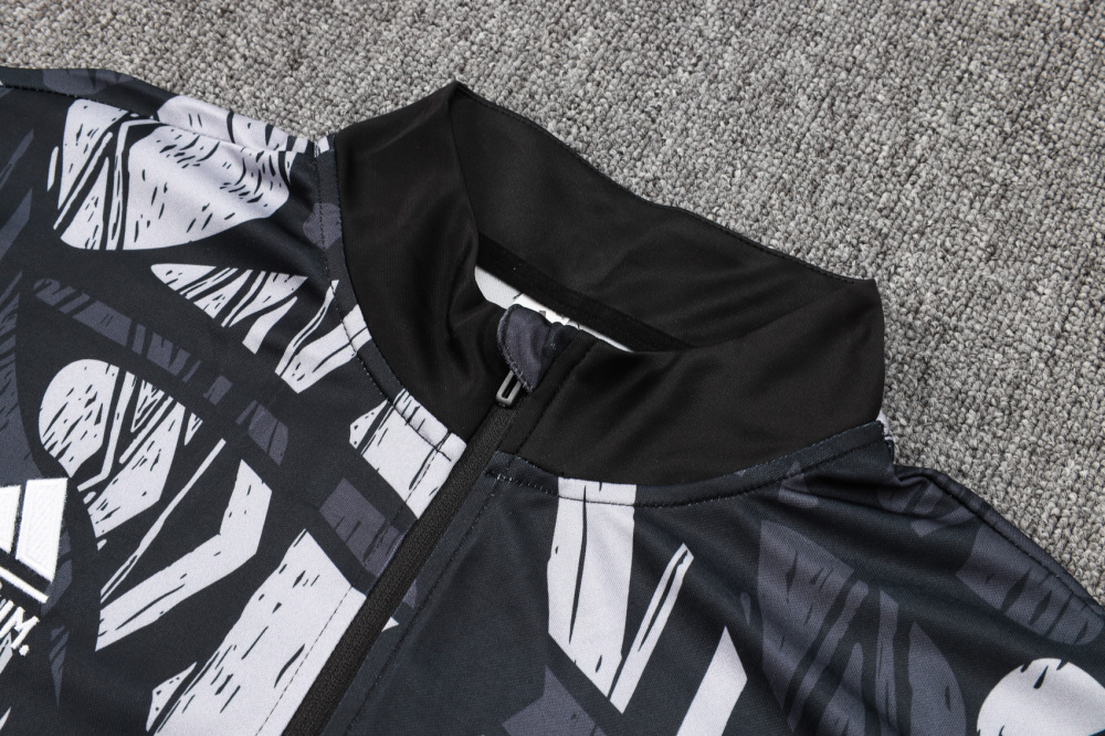2024/2025 Arsenal Half-Pull Training Wear Black and gray Football Shirt Kids Size