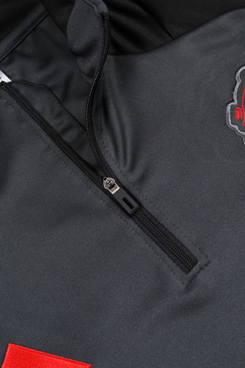 2024/2025 Manchester United Half-Pull Training Wear Black Football Shirt Kids Size