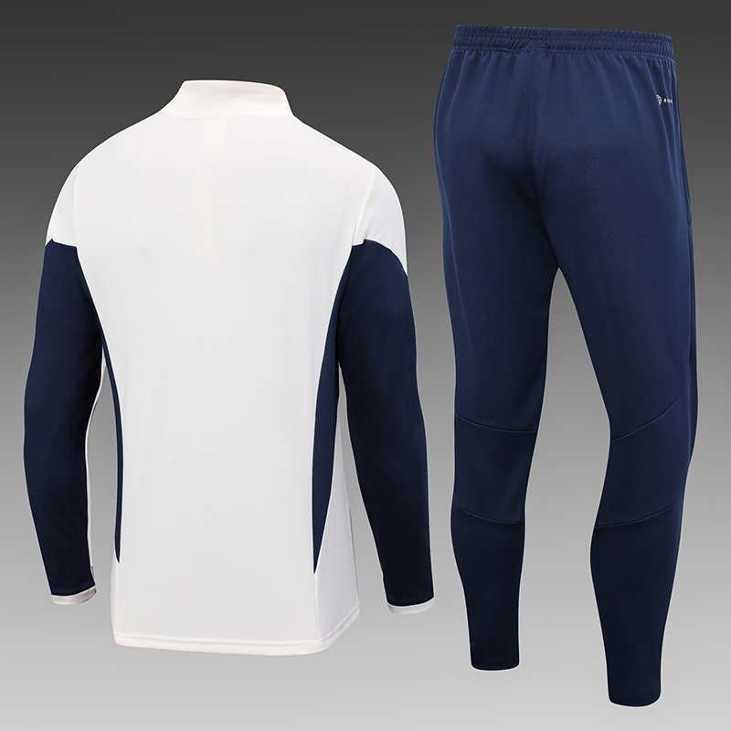 2023 Italy Half-Pull Training Suit Off White Football Shirt 1:1 Thai Quality Set