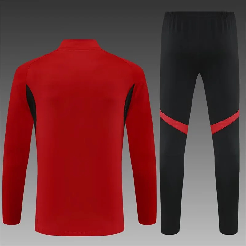 2025/2026 Manchester United Half-Pull Training Wear Football Shirt Kids Size