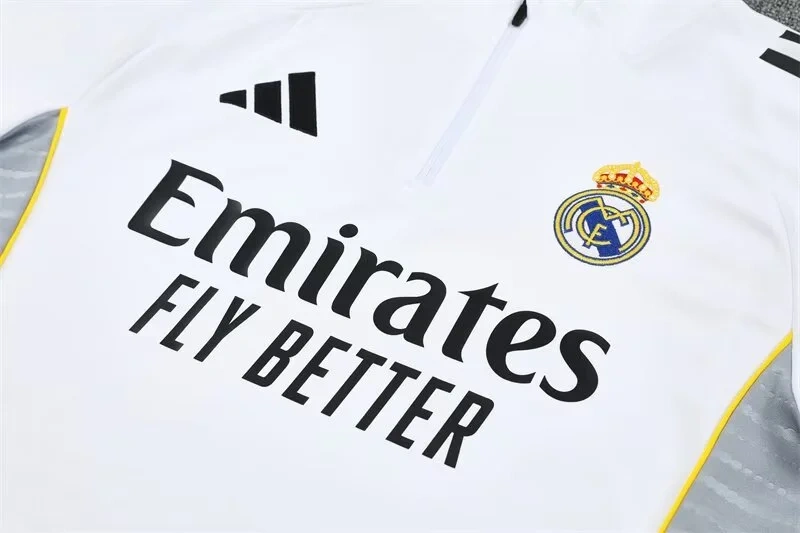 2025/2026 Real Madrid Half-Pull Training Wear Football Shirt Kids Size