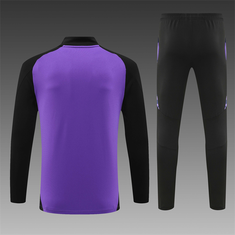 2024/2025 Germany Half-Pull Training Wear Purple Football Shirt Kids Size
