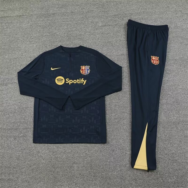 2024/2025 Barcelona Half-Pull Training Wear Royal blue [stamped] Football Shirt