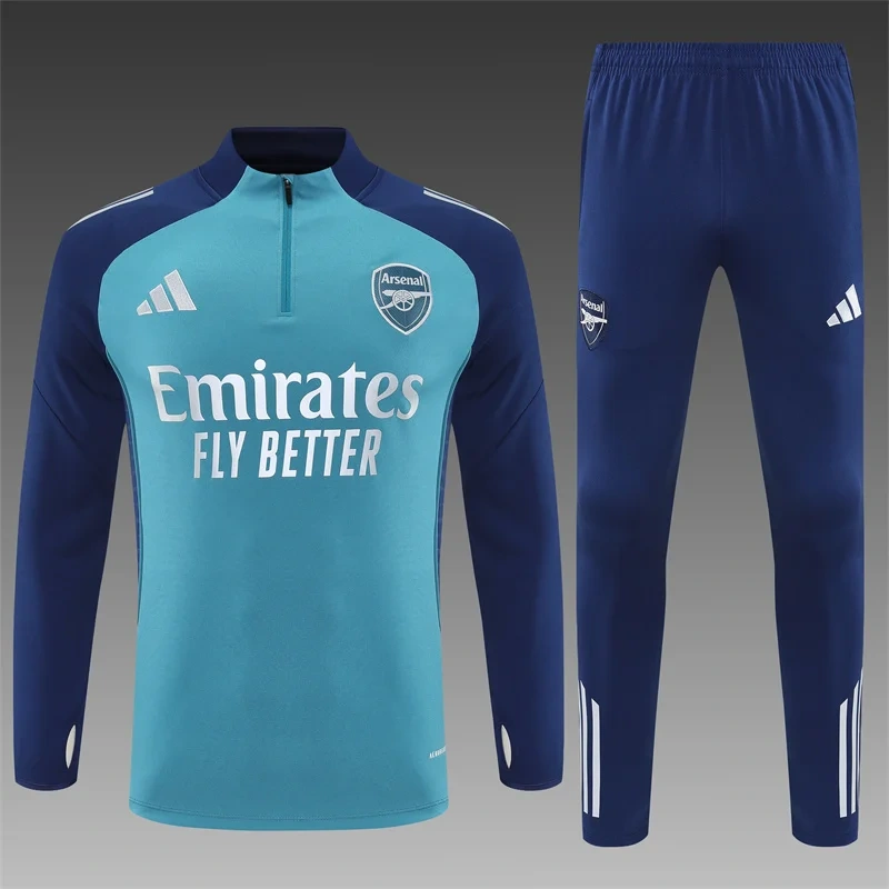2025/2026 Arsenal Half-Pull Training Suit Football Shirt 1:1 Thai Quality Set