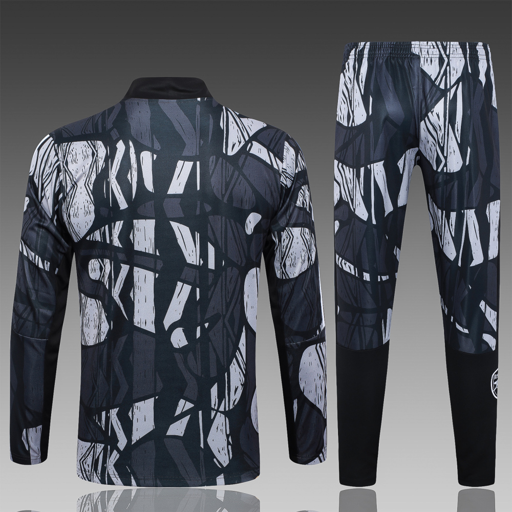2024/2025 Arsenal Half-Pull Training Wear Black and gray Football Shirt Kids Size
