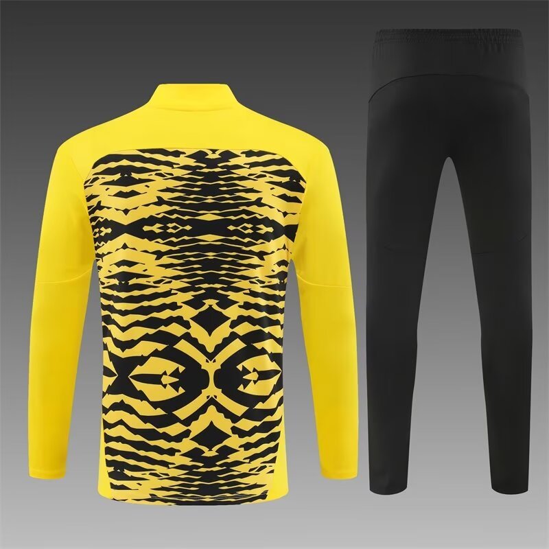 2024/2025 Dortmund Half-Pull Training Wear Yellow Football Shirt Kids Size