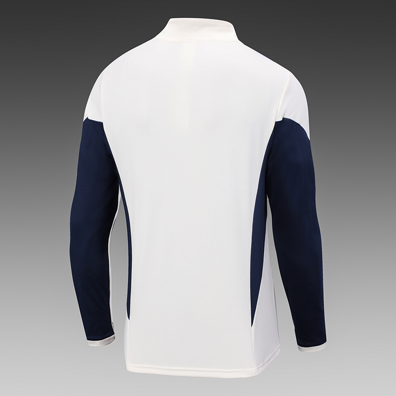 2023 Italy Half-Pull Training Suit Off White Football Shirt 1:1 Thai Quality Set