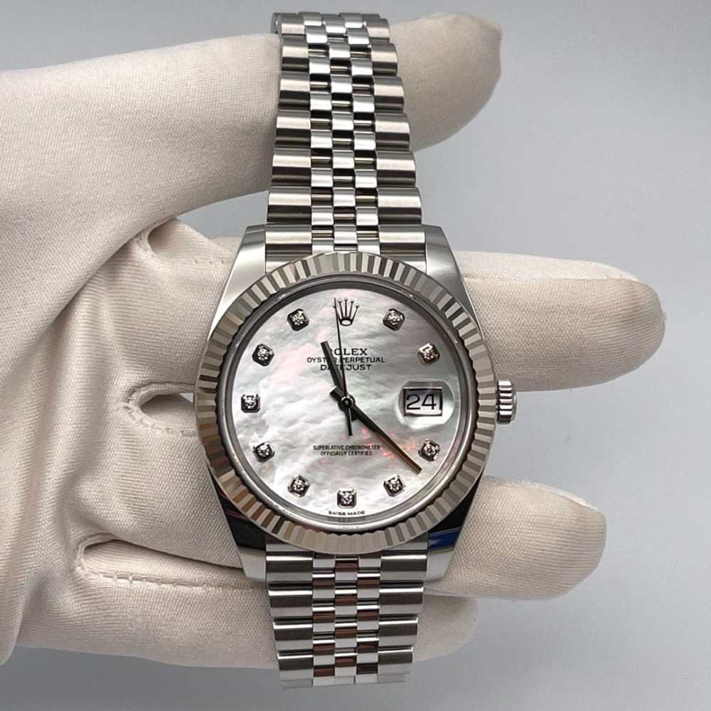 2025 Watch Datejust 126334 Stainless Steel Diamond Mother Of Pearl Dial Jubilee