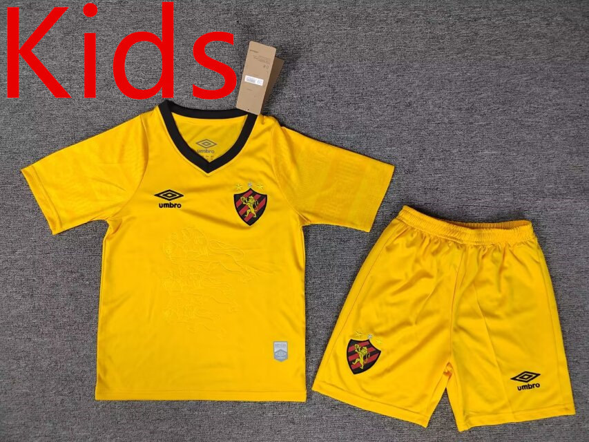 2024-2025 Sport Recife Away Yellow Kids/Youth Soccer Uniform-8037