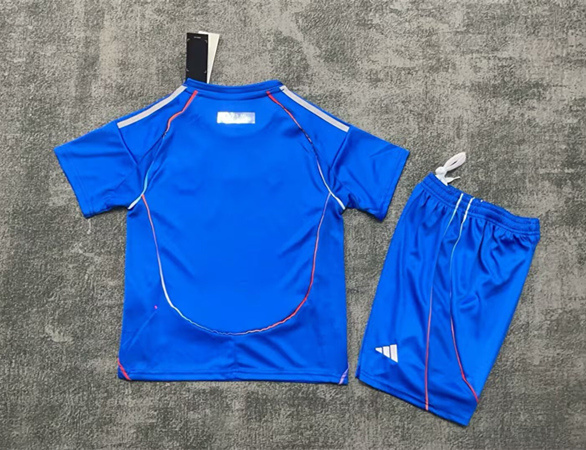 2025-26 Universidad de Chile Home Blue Kids/Youth Soccer Uniform-9070