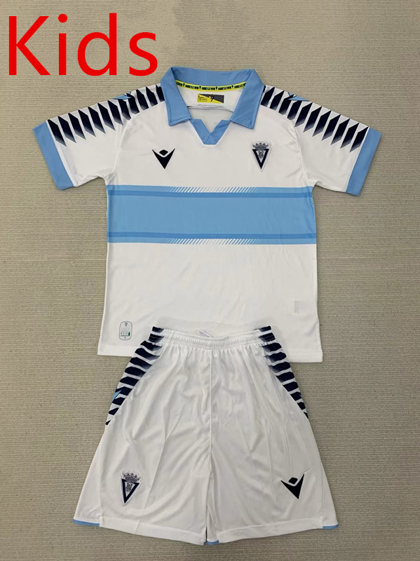 2024-2025 Cádiz CF Away White Kid/Youth Soccer Uniform-AY