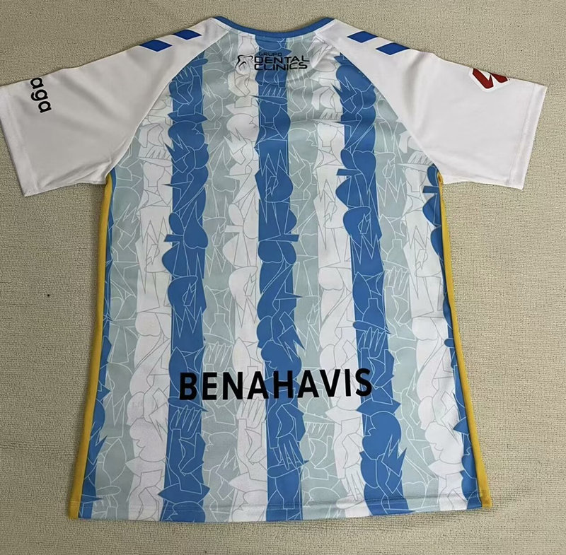 (S-4XL) 2024-2025 Málaga CF Home Blue&White Thailand Soccer Jersey AAA-5177