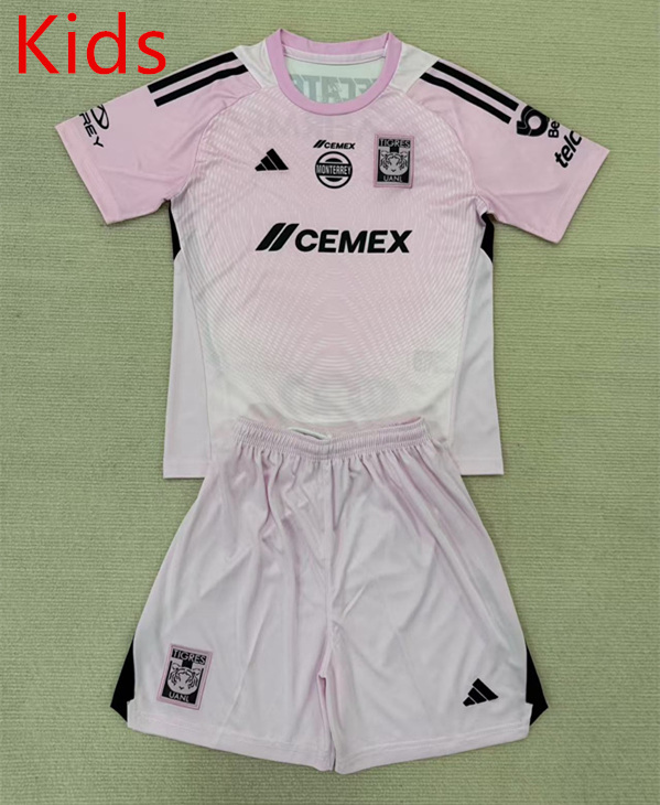 2025-2026 Tigres UANL Goalkeeper Pink Kid/Youth Soccer Uniform-AY