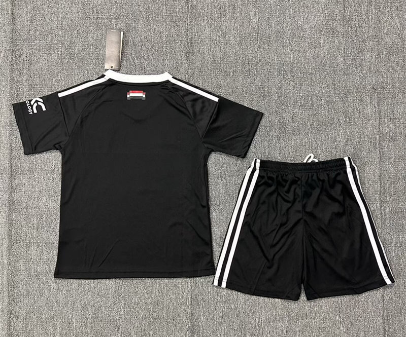 2024-2025 Manchester United Goalkeeper Black Kids/Youth Soccer Uniform-3162