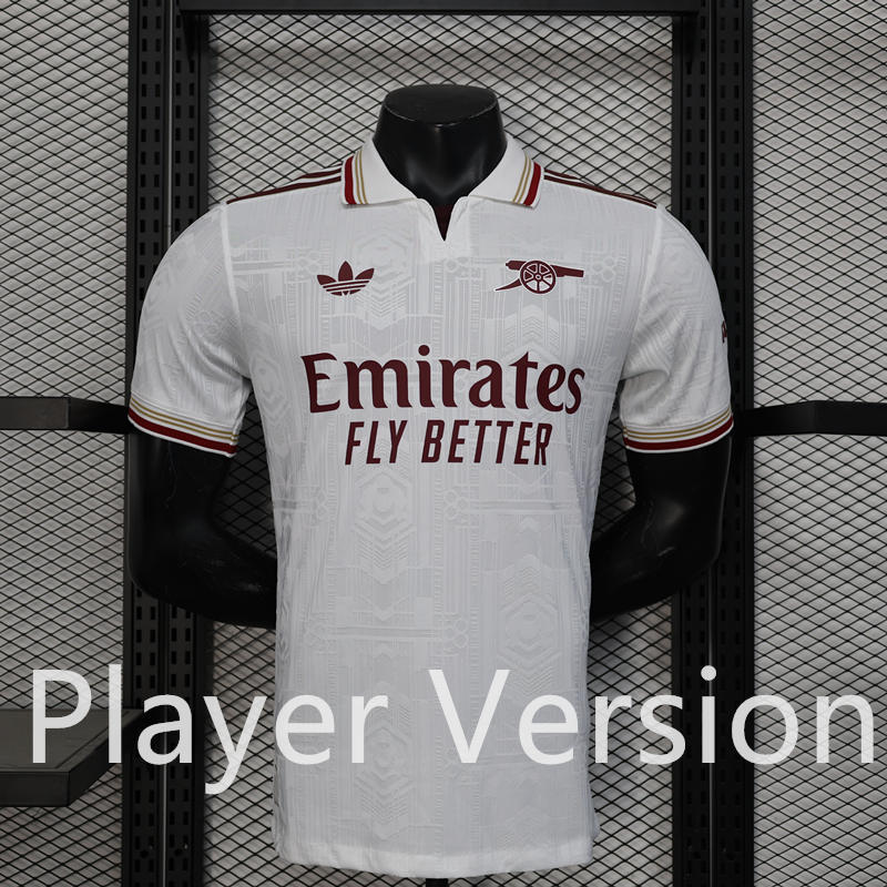 Player Version 2025-2026 Arsenal 2nd Away White Thailand Soccer Jersey AAA-888