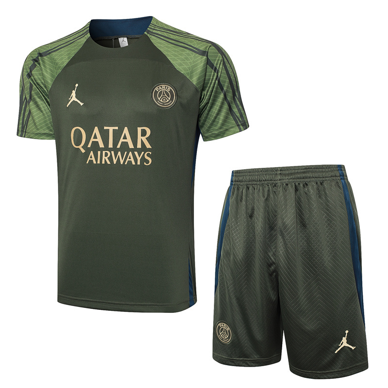 2024-2025 Paris SG Jordan Dark Green Thailand Soccer Tracksuit( Fifth Pants) -815