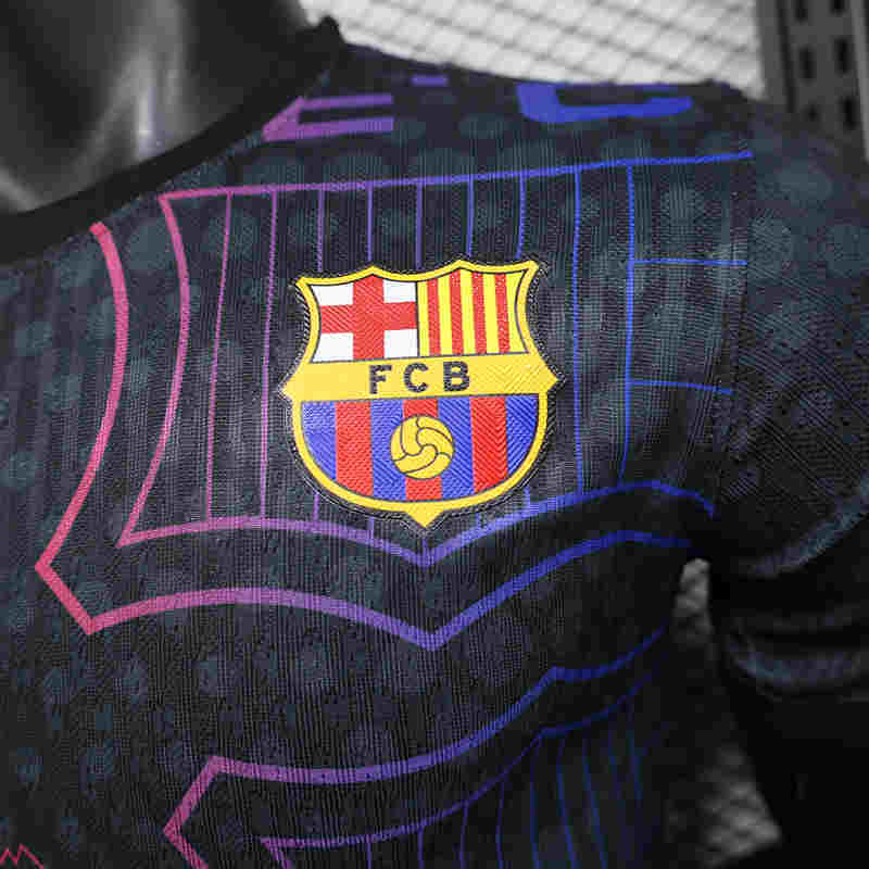 Player Version 2025-2026 Barcelona Black Thailand Soccer Jersey AAA-888