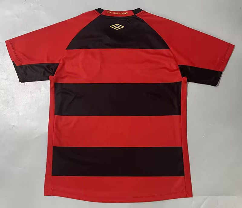 (S-4XL) 2025-2026 Sport Recife Home Black&Red Thailand Soccer Jersey AAA-908