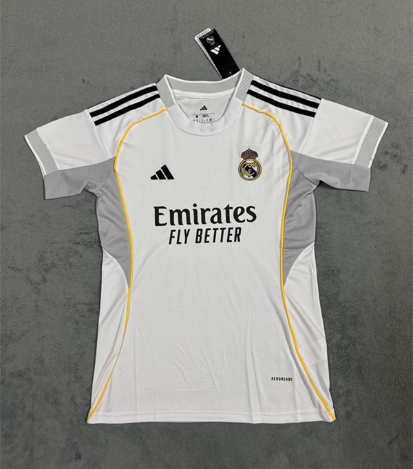 2025-26 Real Madrid Home White Thailand Women Soccer Jersey AAA-4506