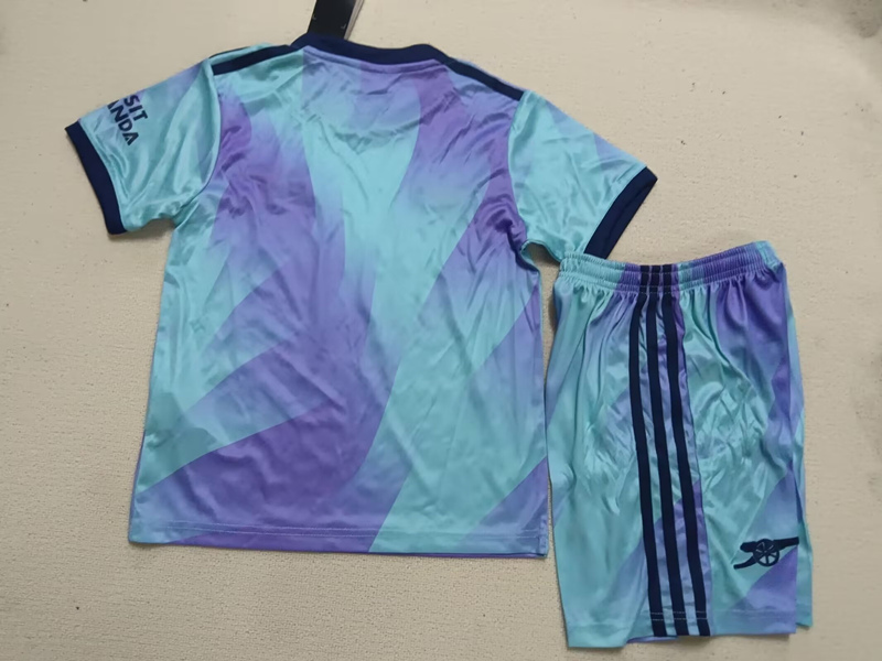 2024-2025 Arsenal 2nd Away Blue Kids/Youth Soccer Uniform-507