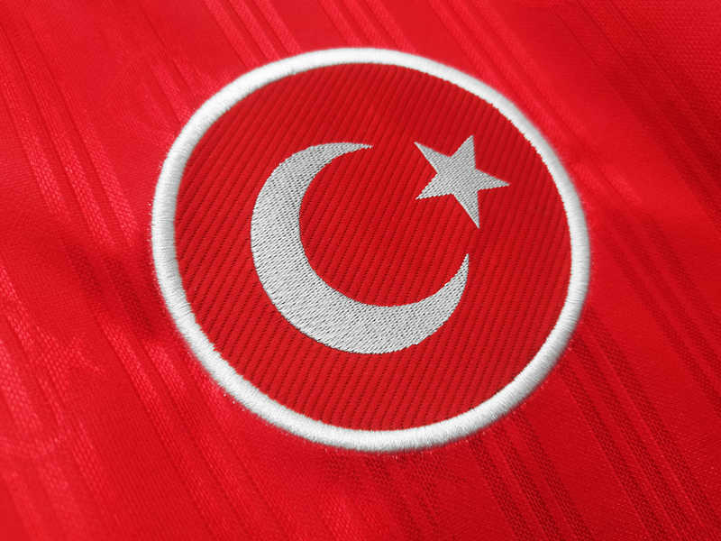 Retro Version 1990 Turkey Home Red Thailand Soccer Jersey AAA-C1046