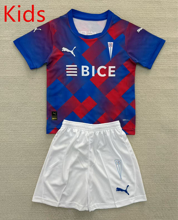 2025-2026 CD Universidad Católica 3rd Away Blue&Red Kids/Youth Soccer Uniform-AY