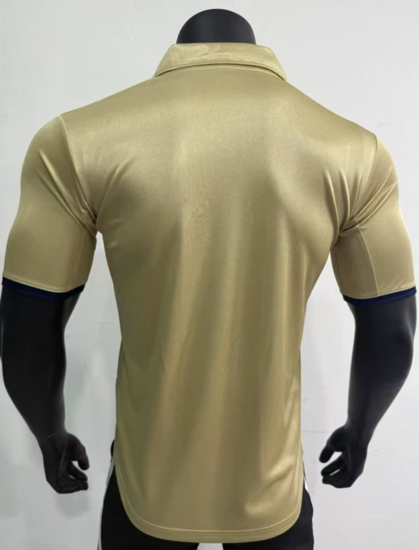 Player Retro Version 2001-2002 Barcelona Away Golden Thailand Soccer Jersey AAA-1959