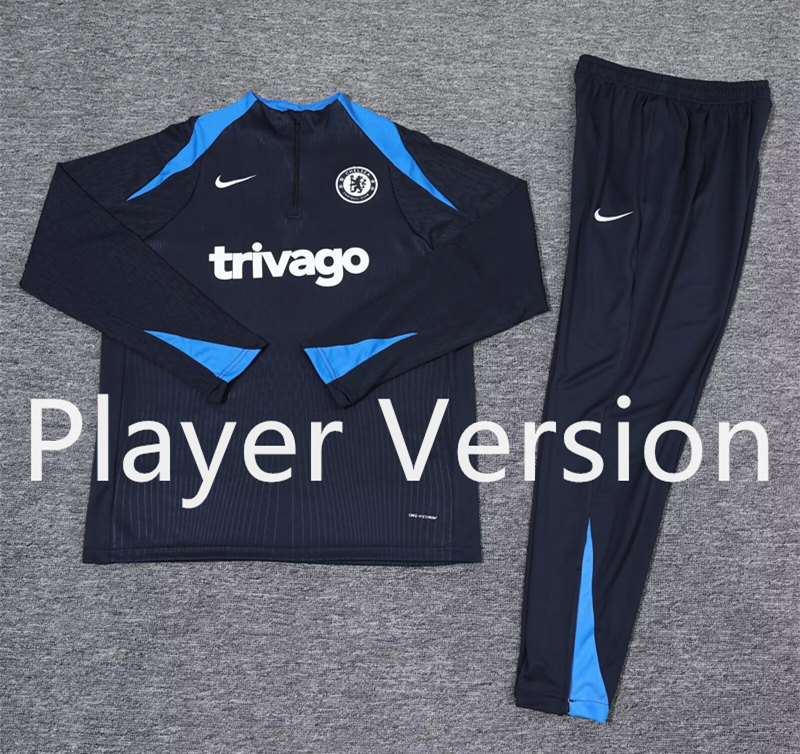 Player Version 2024-2025 Chelsea Royal Blue Thailand Soccer Tracksuit-4627