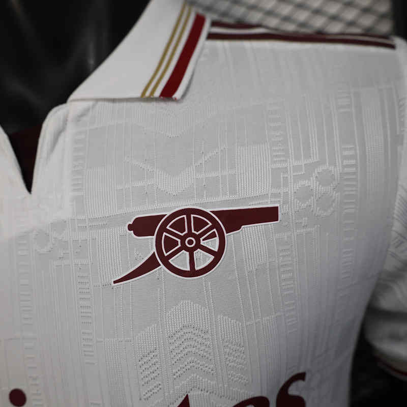 Player Version 2025-2026 Arsenal 2nd Away White Thailand Soccer Jersey AAA-888