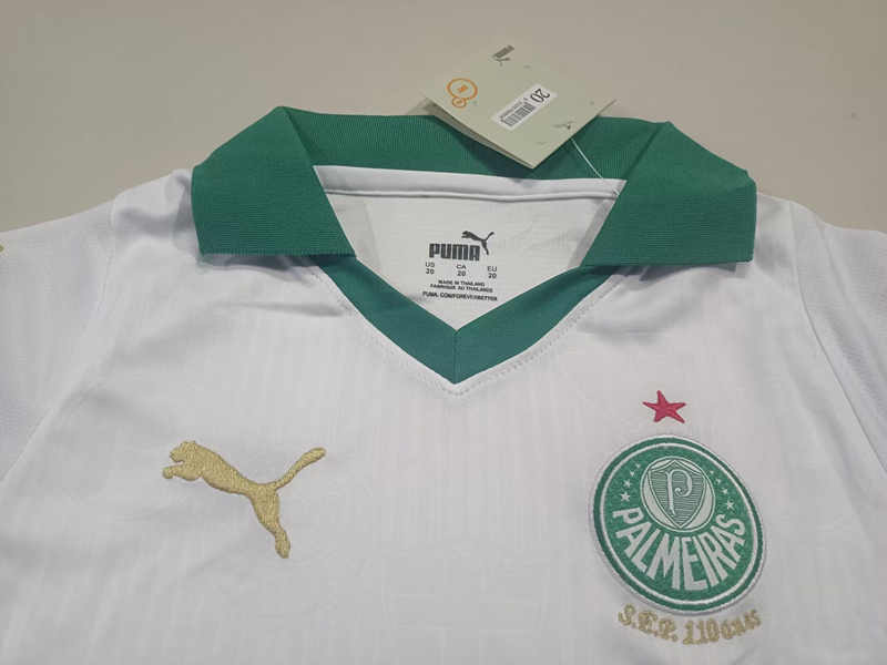 2024-2025 Palmeiras Away White Kids/Youth Soccer Uniform-507