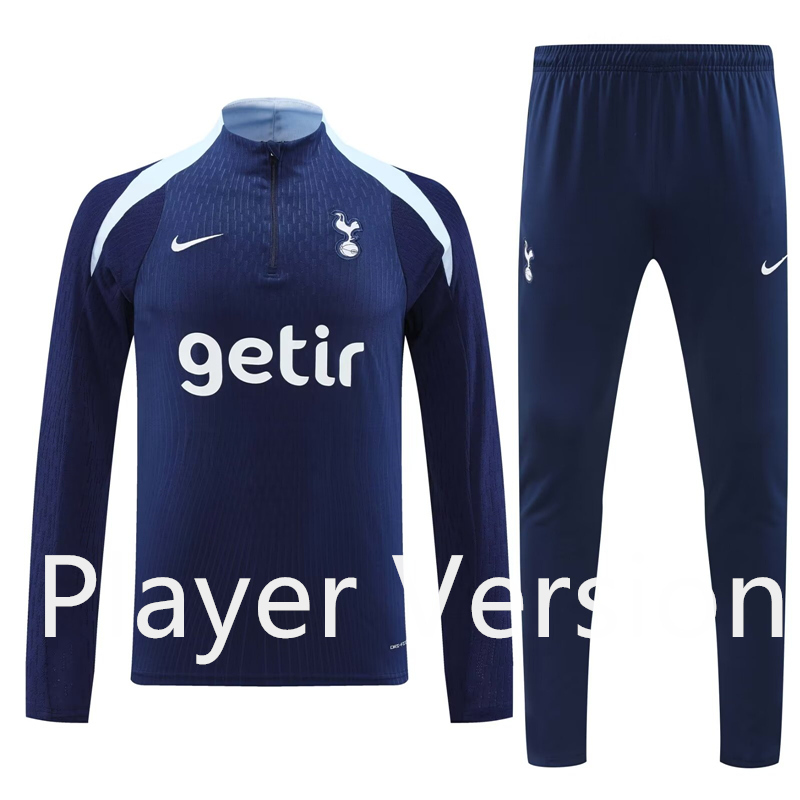 Player Version 2024-2025 Tottenham Hotspur Royal Blue Thailand Soccer Tracksuit-4627